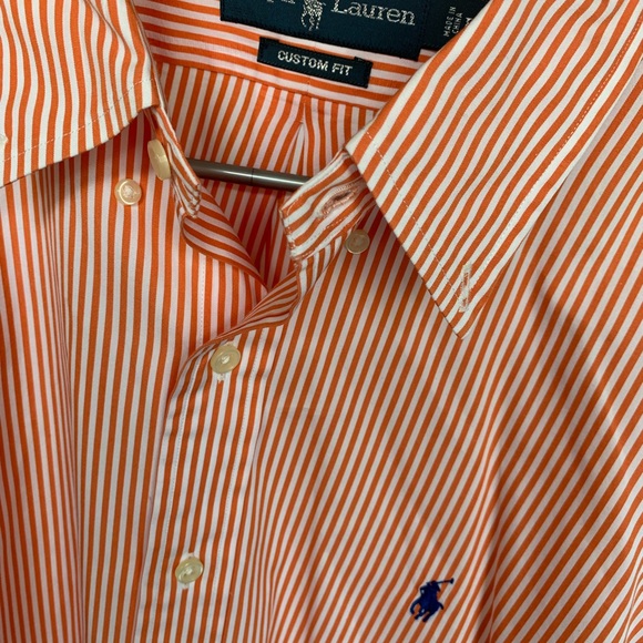 Orange & White Polo Button Up - Picture 11 of 12